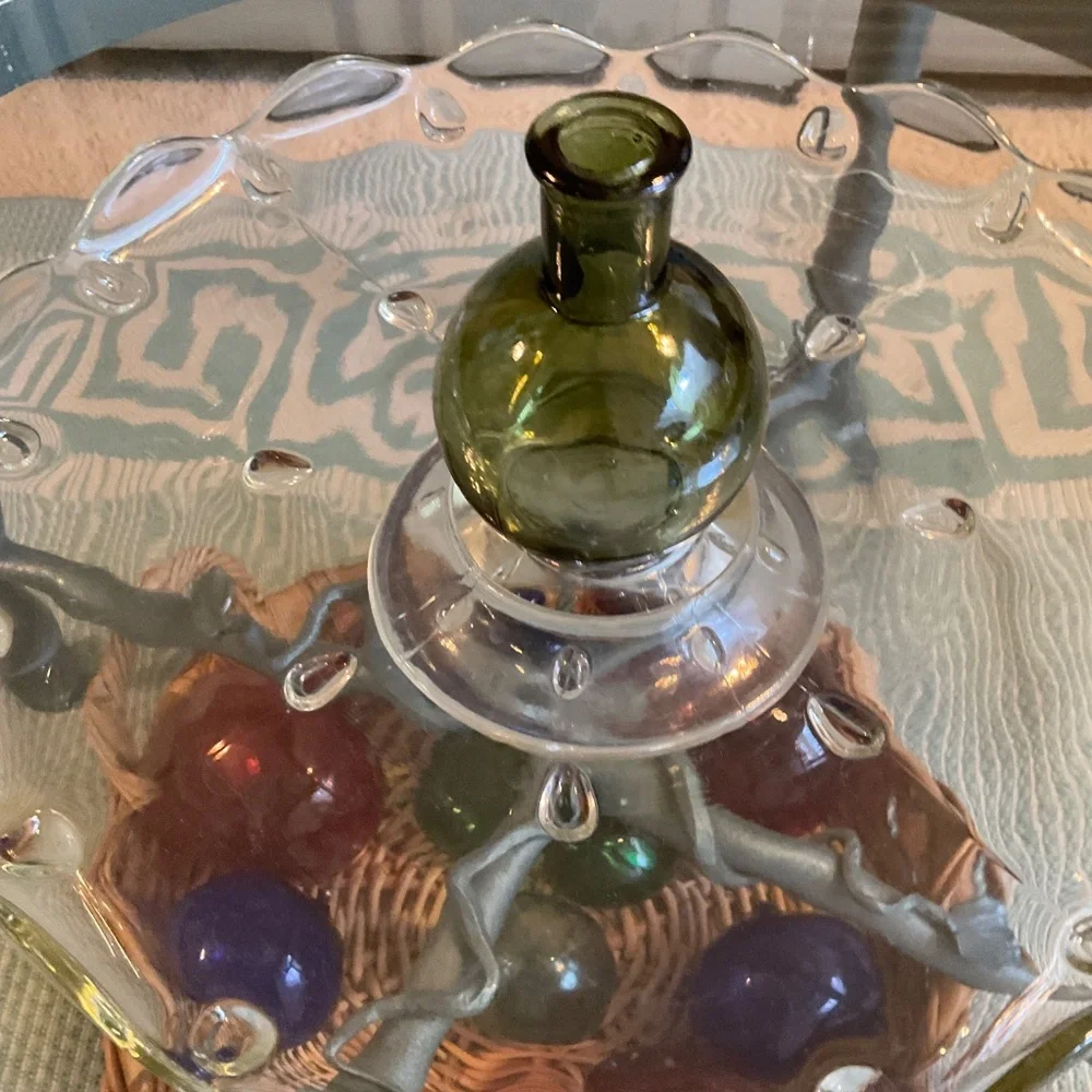 Small Colored Glass Bottles Set of 4